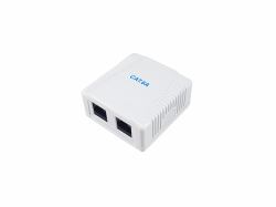 Equip 2-Port Cat.6A Surface Mount Box (2-Port Cat.6A Surface Mount - Box - Warranty: 12M)