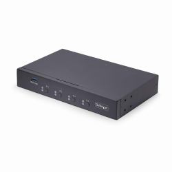 StarTech.com 4-Port KM Switch with Mouse Switching, USB Switch for Keyboard/Mouse, 3.5mm/USB Audio, Peripheral Sharing for 4 Computers, TAA Compliant (4-PORT KEYBOARD/MOUSE SWITCH - - MOUSE ROAMING...