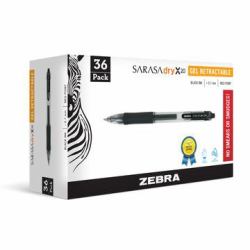 Zebra Pen SARASA dry X20 Retractable gel pen Black 36 pc[s] (Zebra SARASA Gel Retractable Rollerball 0.7mm Pen Black Ink Pack 36)