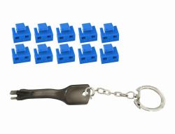 Microconnect MC-RJ45PORTBLOCK-B port blocker RJ-45 Blue 10 pc[s] (RJ45 Port blockers with key - tool blue, 10 pcs. - Warranty: 300M)