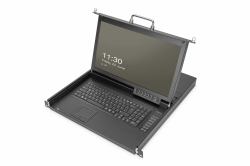 Digitus DS-72220-2GE rack console 43.2 cm [17"] 1920 x 1080 pixels Black 1U (17HD LCD KVMCONSOLE/8-PORT VGA - MOD.HD LCD TFT KON/GE KEYB BLACK)