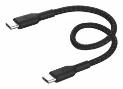 Belkin BoostCharge USB cable USB 2.0 0.15 m USB C 60 W Black (BOOSTCHARGE GEFLOCHTENES USB-C - BRAIDED CABLE BLACK 0.15M BLACK)