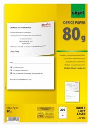 Sigel LP202 printing paper A5 [148x210 mm] 200 sheets White (Sigel Special Microperforated Multipurpose Office Paper A5/A4 80GSM 100 A4 Sheets)