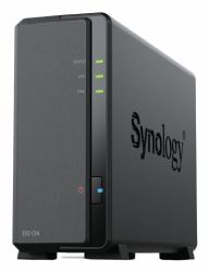 Synology DiskStation DS124 + 1 x HAT3300 4TB NAS Desktop Realtek RTD1619B 1 GB DDR4 HDD DiskStation Manager Black (DS124 1 bay NAS + 1pcs Synology 4TB HD)