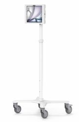 Compulocks iPad Air M2/M3/M4 13", Apex Enclosure Premium Medical Rolling Cart (iPad Air M2 & M3 13", Apex - Enclosure Rolling Cart - Rise - Freedom Extended White - Warranty: 24M)