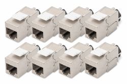 Digitus Cat. 6A keystone module, shielded with intelligent cable manager - 8 pcs. (CAT 6A KEYSTONE MOD SHIELD 8PCS)