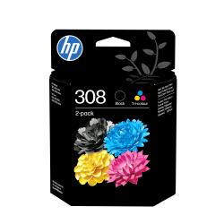 HP 308 2-Pack Black/Tri-color Original Ink Cartridge Combo (HP 308 Black/Tri-Color Ink Cartridge Combo 2-Pack)