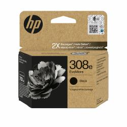 HP 308e EvoMore Black Original Ink Cartridge (OEM HP 7FP22UE/308E Printhead cartridge black high capacity Evomore for HP Envy 6100)