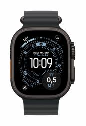 Apple 49mm Navy Ocean Band - Black Titanium Finish (*APPLE WATCH 49 NAVY BLACK TI OB)