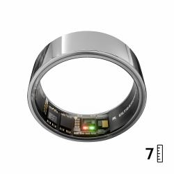 Ultrahuman Ring AIR – Sleep and Fitness Tracker, Smart Ring for Men and Women, No app fee for standard features, Up to 6 days battery life [Size 7] (Ring Air Air Silver Size 7)
