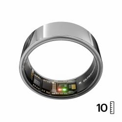 Ultrahuman Ring AIR – Sleep and Fitness Tracker, Smart Ring for Men and Women, No app fee for standard features, Up to 6 days battery life [Size 10] (Ring Air Air Silver Size 10)
