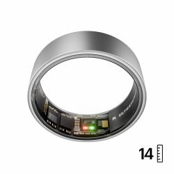 Ultrahuman Ring AIR – Sleep and Fitness Tracker, Smart Ring for Men and Women, No app fee for standard features, Up to 6 days battery life [Size 14 ] (Ring Air Raw Titanium Size 14)