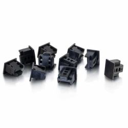 C2G 21999 electronic connector cap Acrylonitrile butadiene styrene [ABS] Black 10 pc[s] (C2G - Dust cover - black)
