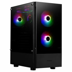gamdias TALOS E3 computer case Midi Tower Black, Transparent 