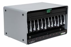 LocknCharge BOLT 12 Portable device management cabinet Black, Grey (Bolt 12 Phone Charging Station w/USB-C to USB-C Cables - UK/EU)