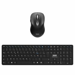 Port Designs 900907RUK keyboard Mouse included Home Bluetooth UK English Black 