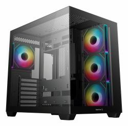 DeepCool CG530 4F Midi Tower Black (DeepCool CG530 4F Mid-Tower Case with Tempered Glass Panels, 4 Pre-Installed ARGB Fans, and Optimal Airflow Support, Black)