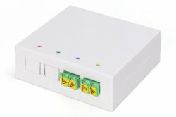 FTTH ENCL+2XLC/APC DX COUPL - WITH SHUTTERWALL MOUNTING