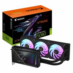 GIGABYTE AORUS GeForce RTX 5080 XTREME WATERFORCE 16G Graphics Card - 16GB GDDR7, 256bit, PCI-E 5.0, 2805MHz Core Clock, 3 x DP 2.1a, 1 x HDMI 2.1b, NVIDIA DLSS 4, GV-N5080AORUSX W-16GD (GIGA VGA 1...