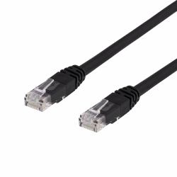 Deltaco TP-607S networking cable Black 0.75 m Cat6 U/UTP [UTP] 