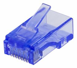 Deltaco MD-116 wire connector RJ-45 Blue, Transparent (DELTACO MD-116 - netvÃ¦rk-konnektor - g)