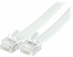 Deltaco DEL-159 telephone cable 2 m White (DELTACO telefonkabel - 2 m)