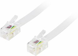 Deltaco DEL-154D telephone cable 1.5 m White (DELTACO DEL-154D - netvÃ¦rkskabel - 1.5)