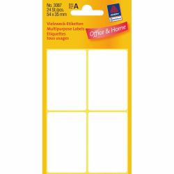 Avery Manual Labels, White, 54 x 35 mm (Avery Zweckform - permanent klÃ¦bende m)