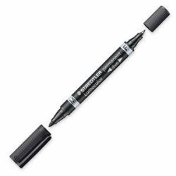 Staedtler Lumocolor Duo permanent marker Fine/Bullet tip Black 1 pc[s] (Marker Lumocolor Duo Perm 0,6-1,5mm so)
