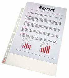 Esselte Premium Pocket A4, 30% pre-consumer recycled plastic (Plastlomme A4 105my Klar 100 s)