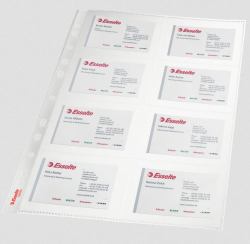 Esselte Pocket Business Card 105my A4 (Visitkortlomme 105my PP klar 8rum A4[1)