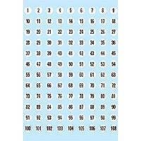 HERMA Numbers 8mm 1-540 paper white black 5 sh. self-adhesive label (HERMA - dekorationsklÃ¦bemiddel - numre)