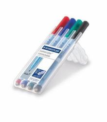 Staedtler Lumocolor correctable 305 marker 4 pc[s] Green, Black, Blue, Red (STAEDTLER Folienstift 305F WP4-1 [305F)