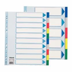 Esselte Divider PP A4+ 5 Tabs (Esselte faneblade PP A4 maxi 5-delt fa)