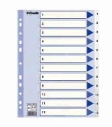 Esselte Index 1-12 PP A4 White (Esselte register PP A4 1-12 hvid)