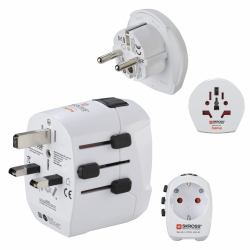 Hama World Travel Pro Light USB power plug adapter Universal White (Hama Weltreiseadapter Set World Travel)
