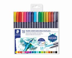 Staedtler 3001 felt pen Fine/Extra Bold Multicolour 18 pc[s] (STAEDTLER Doppel-Fasermaler marsgrahic)