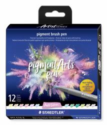 Staedtler Pigment Arts Brush Pen Pastel Colors felt pen Multicolour 12 pc[s] (Brush pen Pigment Arts pastel ass [12])