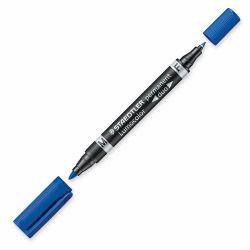 Staedtler Lumocolor Duo permanent marker Fine/Bullet tip Blue 1 pc[s] (Marker Lumocolor Duo Perm 0,6-1,5mm bl)
