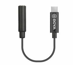BOYA BY-K4 audio cable 3.5mm USB Type-C Black (BOYA BY-K4 - USB-C til hovedtelefon ja)