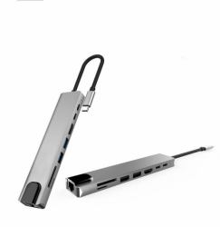 cablenet 40-4108 laptop dock/port replicator Wired USB 3.2 Gen 2 [3.1 Gen 2] Type-C Silver 