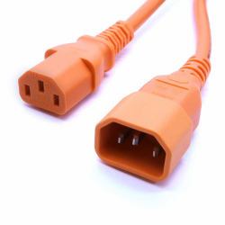 Cablenet 1.5m IEC C14 - IEC C13 Orange PVC 1.0mm Power Leads (CNL 1.5M C14-C13 Or PVC 1.0MM)