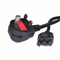 cablenet 5m GST18 Female - UK 13Amp Plug Wieland Black PVC Power Leads 