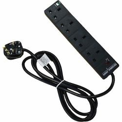 CNL 4W UK 13A SURGE PROTECT Bk 5M Lead