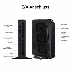 ASUS ROG NUC RNUC15JNK9X28AA2 Intel Core Ultra 9 275HX 32 GB DDR5-SDRAM 2 TB SSD NVIDIA GeForce RTX 5080 Windows 11 Home USFF Mini PC Black (ASUS ROG NUC [2025] Mini PC w/ Core Ultra 9 275HX, RTX 5...