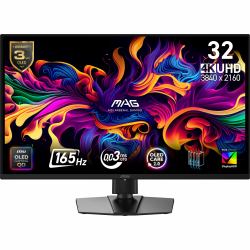 MSI MAG 322UP QD-OLED E16 computer monitor 80 cm [31.5"] 3840 x 2160 pixels 4K Ultra HD Black 