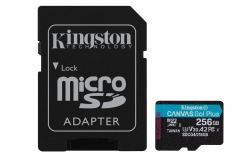 Kingston Technology 256GB microSDXC Canvas Go Plus Gen4 200MB/s A2 U3 V30 Card + Adapter (KINGSTON 256GB MICROSDXC CARD)