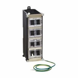 Tripp Lite N063-008-ENC 8-Port Metal DIN-Rail Mounting Keystone Patch Panel with Grounding, Black/Silver, TAA (8-Port Metal DIN-Rail Mounting Keystone Patch Panel with Grounding, Black/Silver N063-...