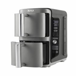 Ninja SL400EU fryer Double 9.5 L 2470 W Hot air fryer Black, Grey (Ninja SL400EU Double Stack XL 9,5L HeiÃluftfritteuse)
