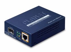 PLANET IEEE802.3af/at PoE 10/100/1000 network media converter 1000 Mbit/s Blue (IEEE802.3af/at PoE 10/100/1000 - to 100/1000X SFP Converter - with UK power supply - Warranty: 36M)